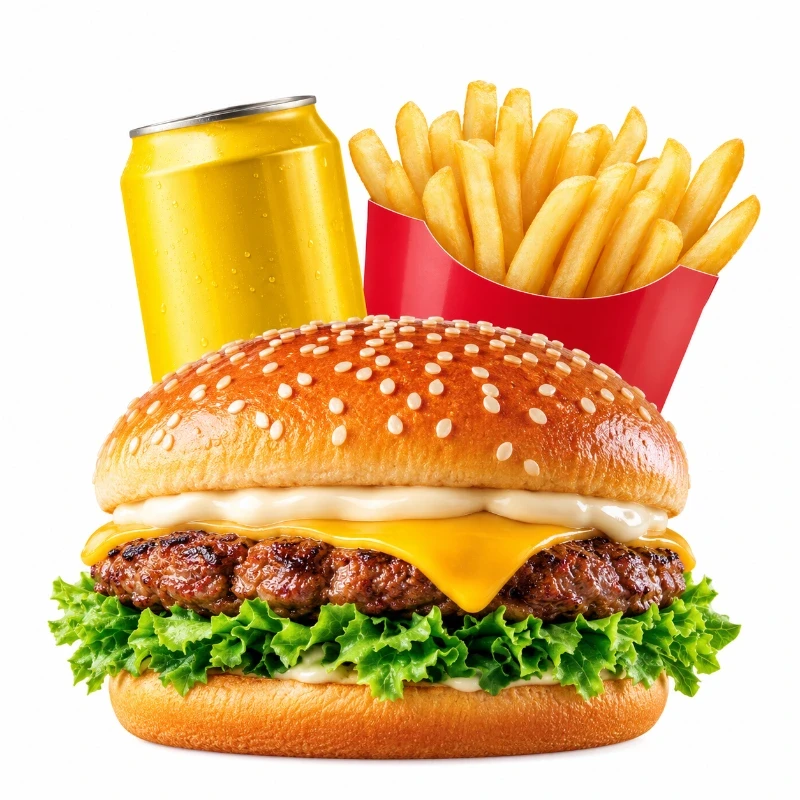 (7)1/4 Cheese Burger Meal